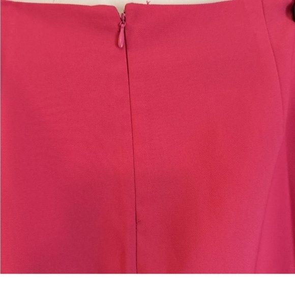 Tahari NWT ASL Solid Pencil Skirt Women's Hot Pink NEW Slit - Picture 7 of 8